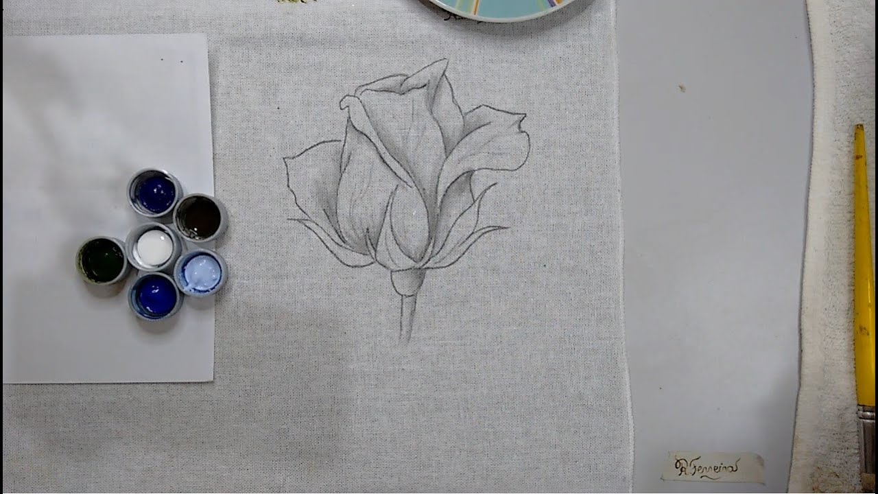 #dicarapidasemana - Vamos Aprender a Pintar Botão de Rosa Azul