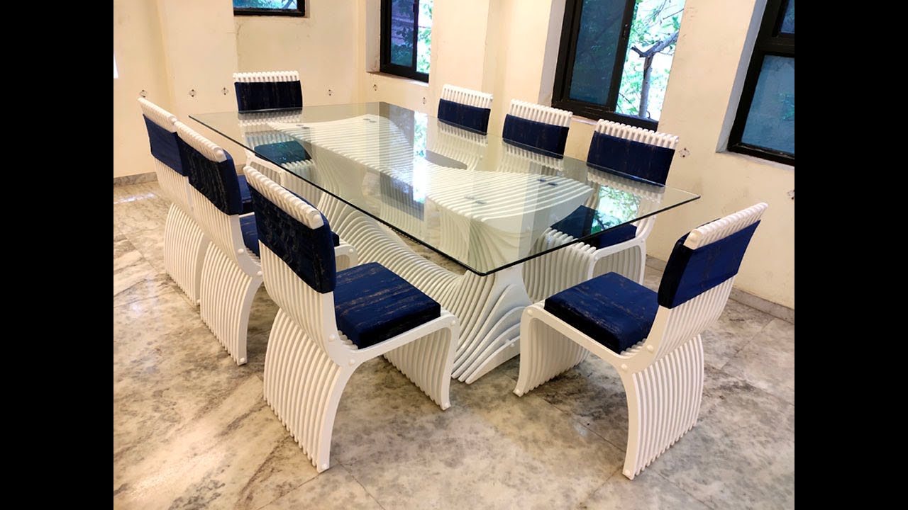 Parametric Wavy Wooden Dinner Table | Contemporary Dining Table Design | Unique Dining Table Design