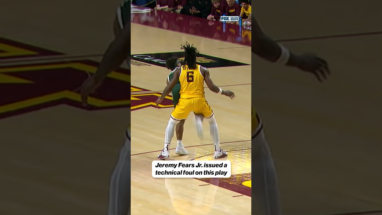 Michigan State's Jeremy Fears Jr. was given a technical foul on this play 👀 #basketball #spartans