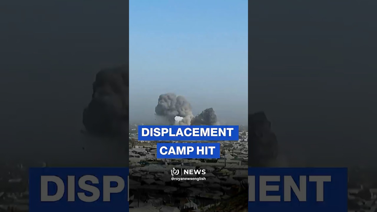 Smoke rises as 'Israel' strikes tent camp area in southern Gaza