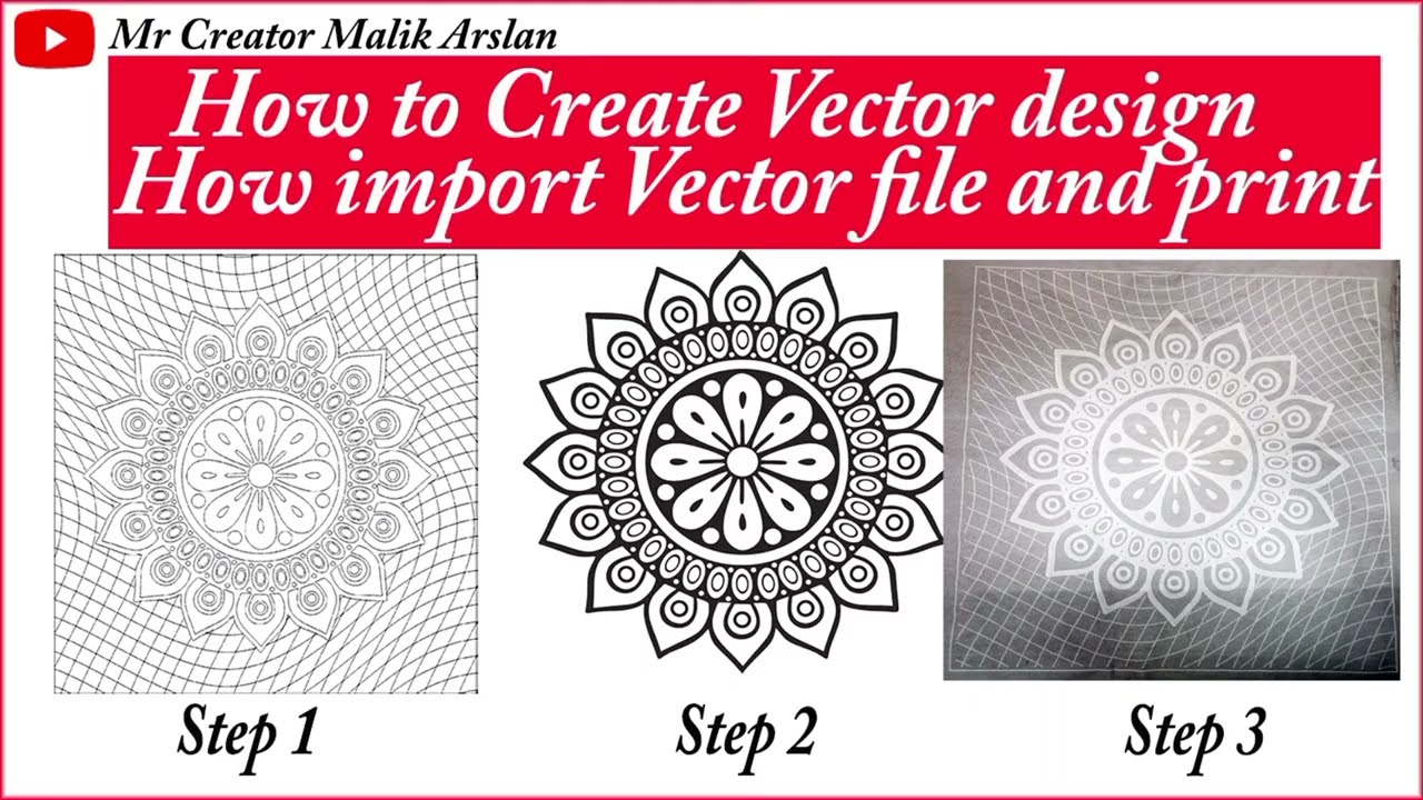 How to create vector design and how to print in laser machine 