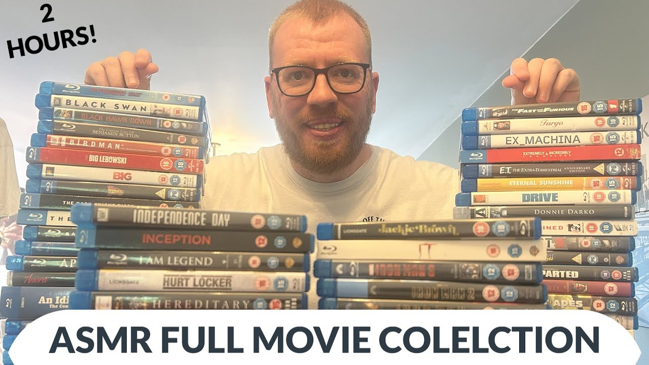 ASMR Whispering & Tapping on My Entire Blu-Ray Collection (2 Hours) | 100 Subscribers Special 🎉