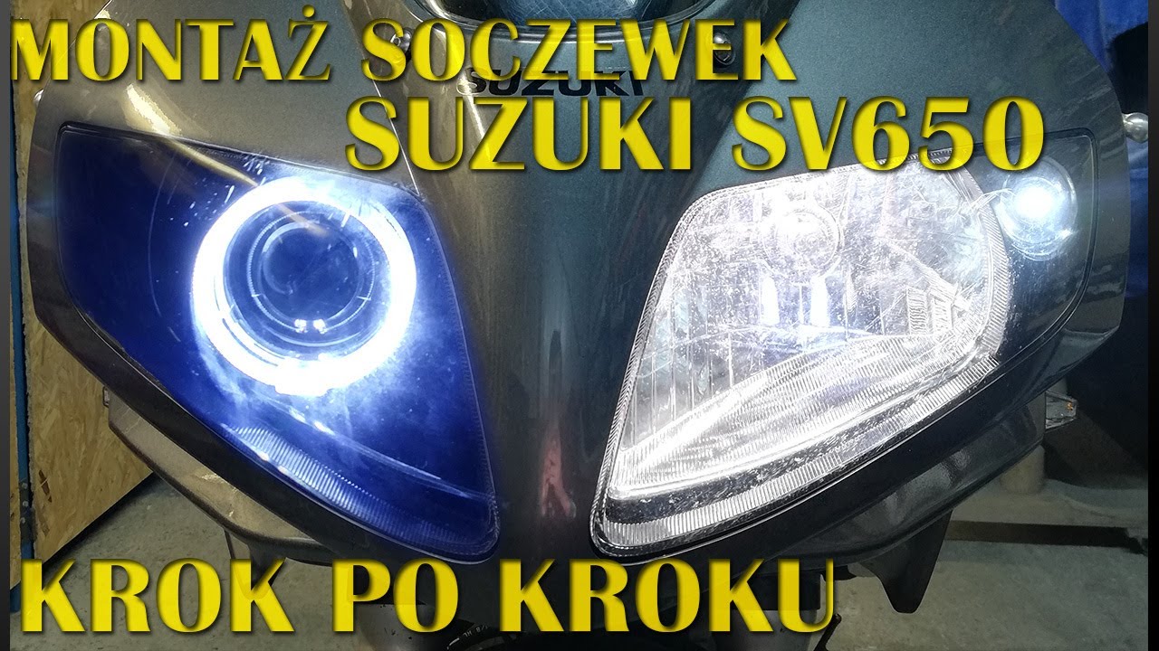 Montaż soczewek w motocyklu KROK PO KROKU.HID XENON / Suzuki SV650