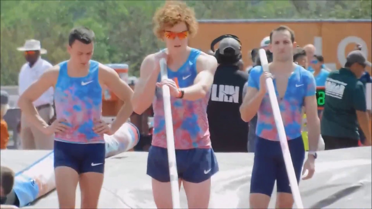 Open Mens Vault at Texas Relays 2018 plus Red Bull Skydivers!!