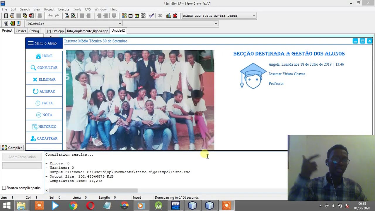 sistema gestão escolar