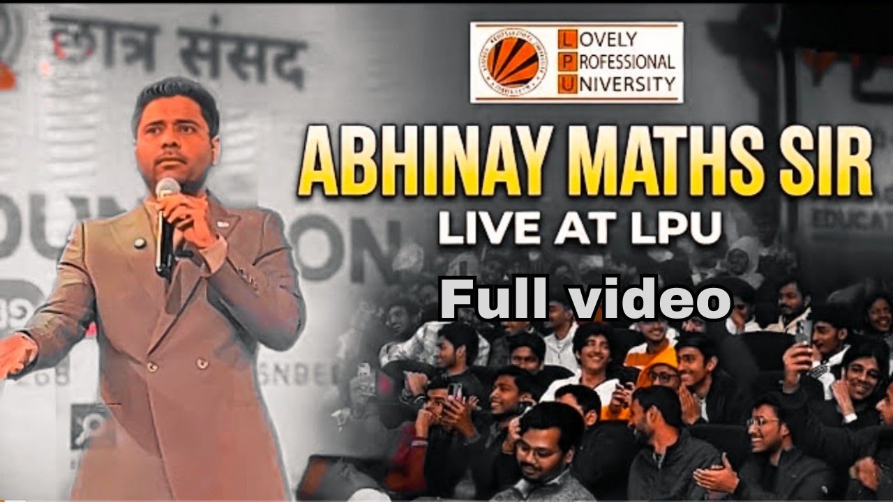 Abhinay sir Live speech at LPU || Education system roast || Abhinay super sharma