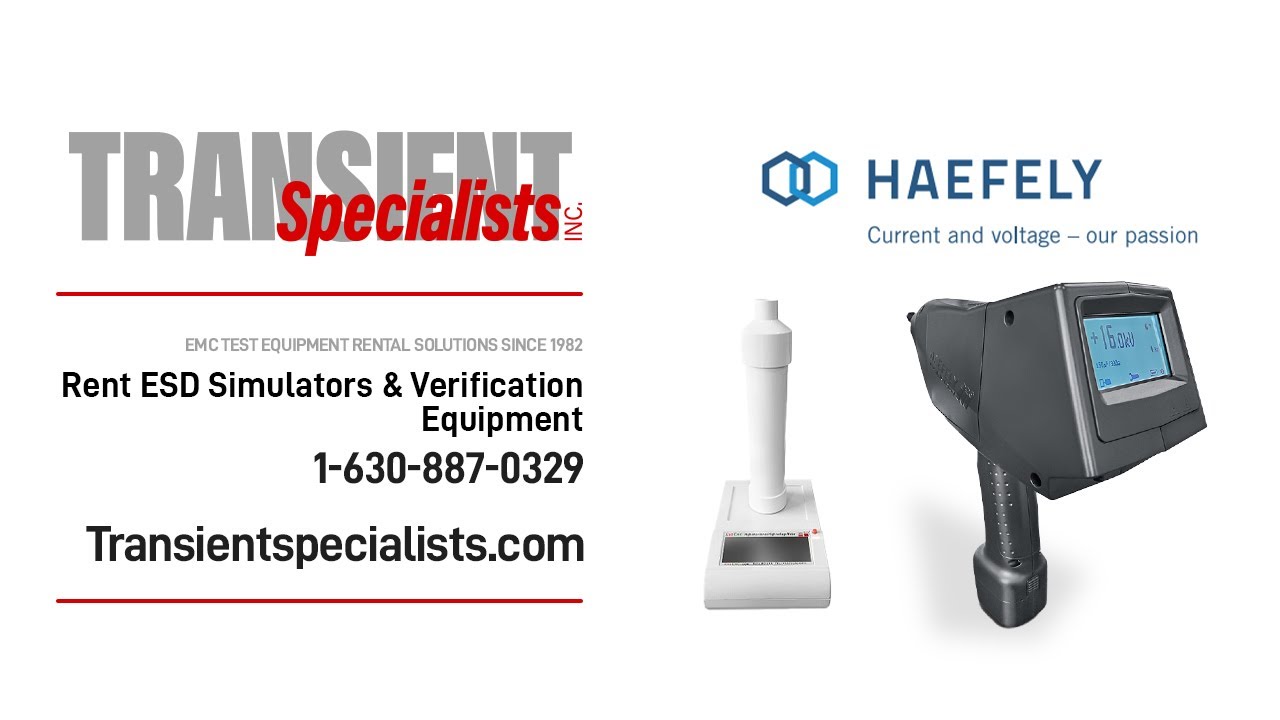 Haefely ONYX 16 - ESD Simulator Overview & ES105 Voltage Verification