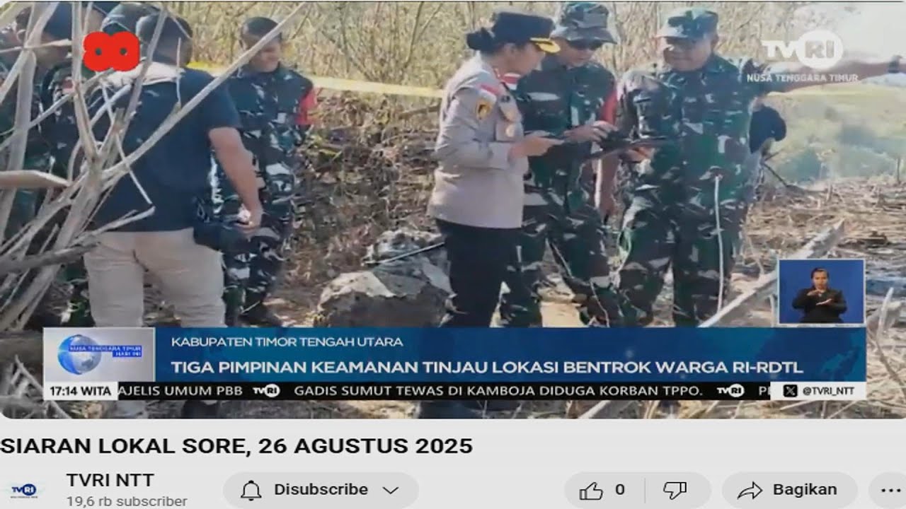 TIGA PIMPINAN KEAMANAN TINJAU LOKASI BENTROK WARGA RI-RDTL