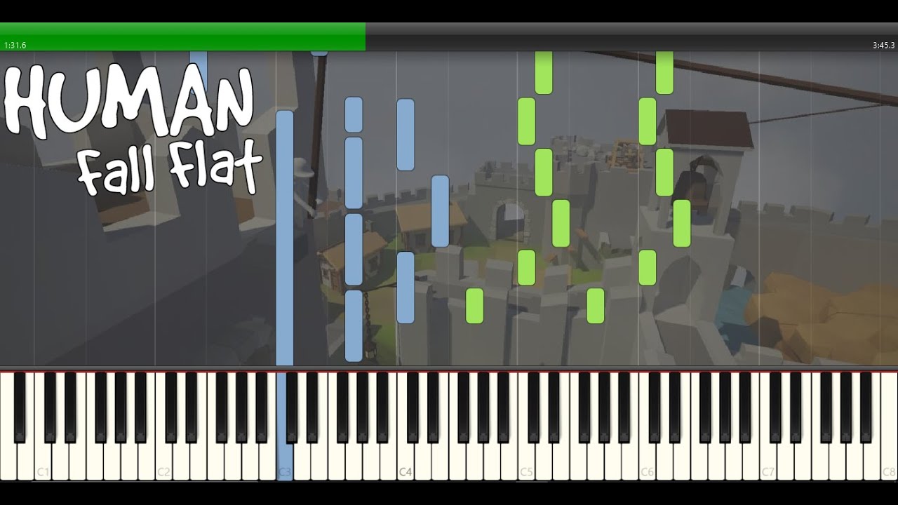 Don't Leave - Human Fall Flat Piano Tutorial (Medium)