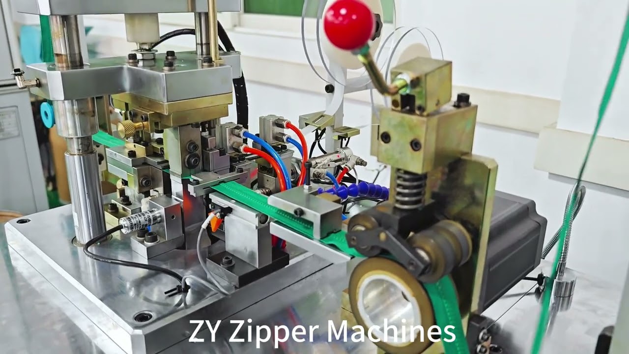 ZY-201R-F2 Full-auto plastic zipper film sealing and hole punching zipper machine