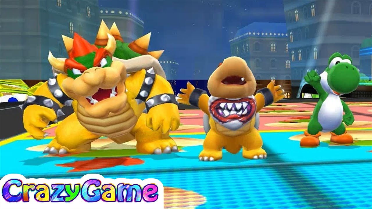 Mario Sports Mix - Team Jr. Bowser & Bowser, Donkey Kong Expert Volleyball Gameplay | Crazygaminghub