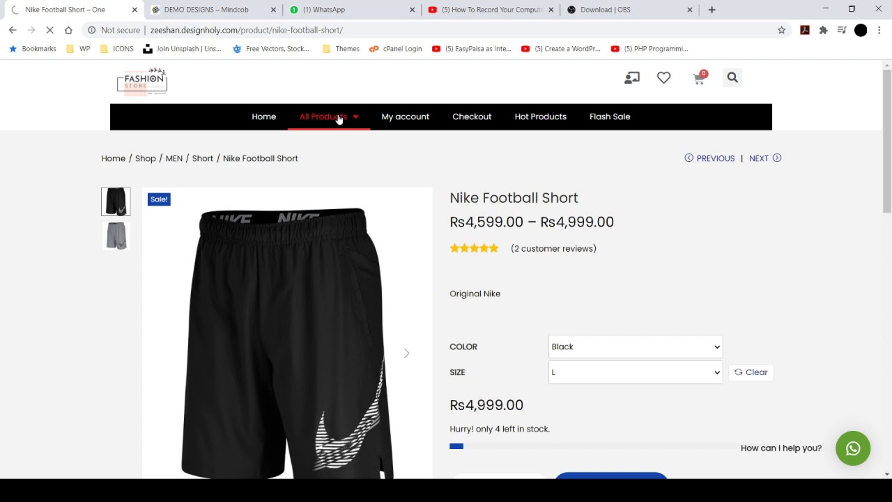 Woocommerce WordPress Demo Theme - Website Design by Mindcob