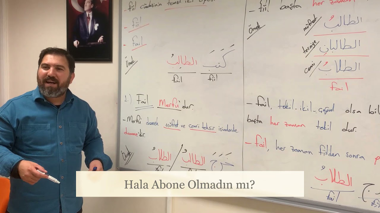 Arapça Nahiv 8. Ders | Fiil Cümlesi | Fill, Fail (Özne Yüklem)