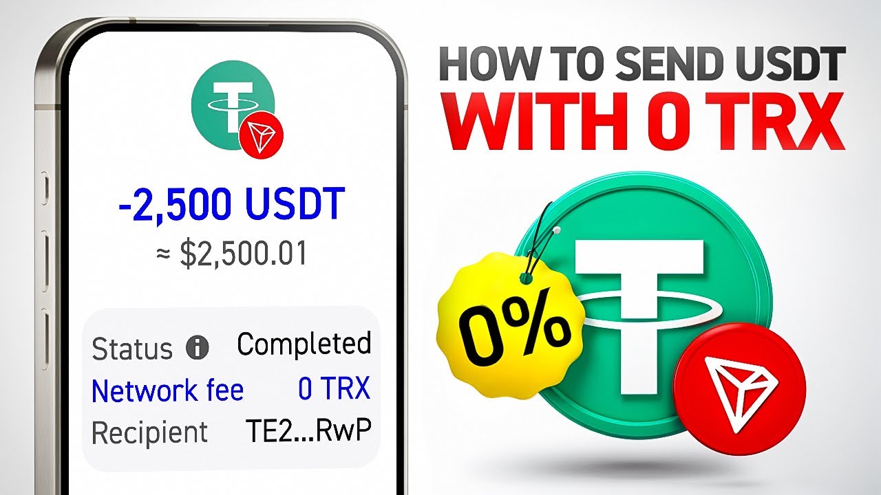 EASIEST WAY TO SEND USDT TRC-20 WITH ZERO TRX! ( TRUST WALLET GUIDE )