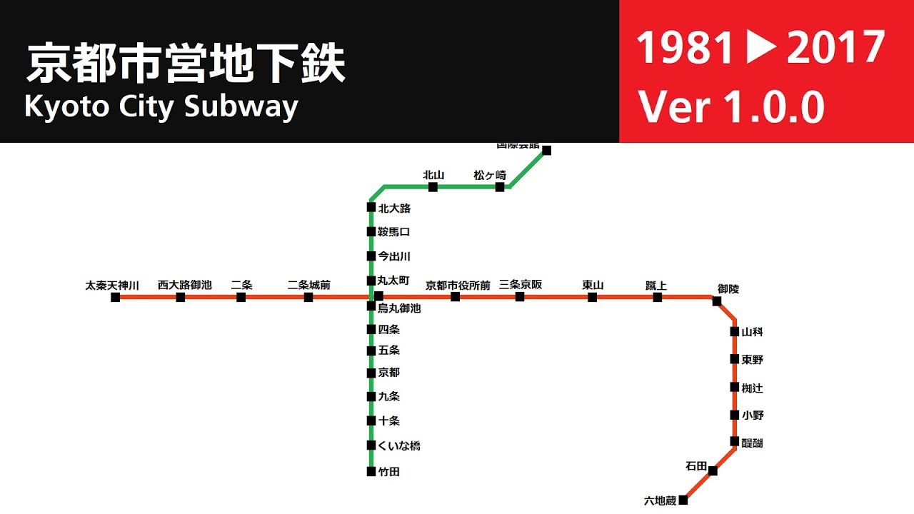 京都市営地下鉄　路線延伸の記録（Ver1.0.0）