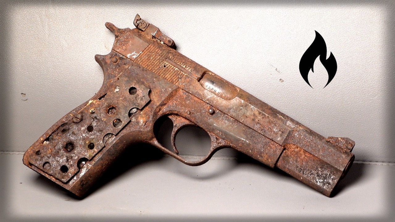 Gun Restoration | damaged Browning Hi Power, (with test firing) #restoration