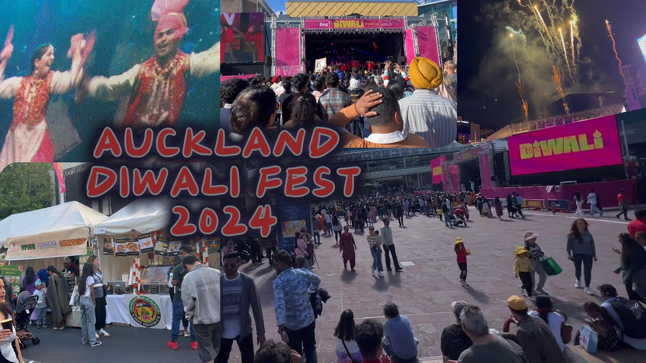 Auckland Diwali Fest 2024 in 4K| fireworks, bhangra, bollywood performances 🎉| Indian street food |