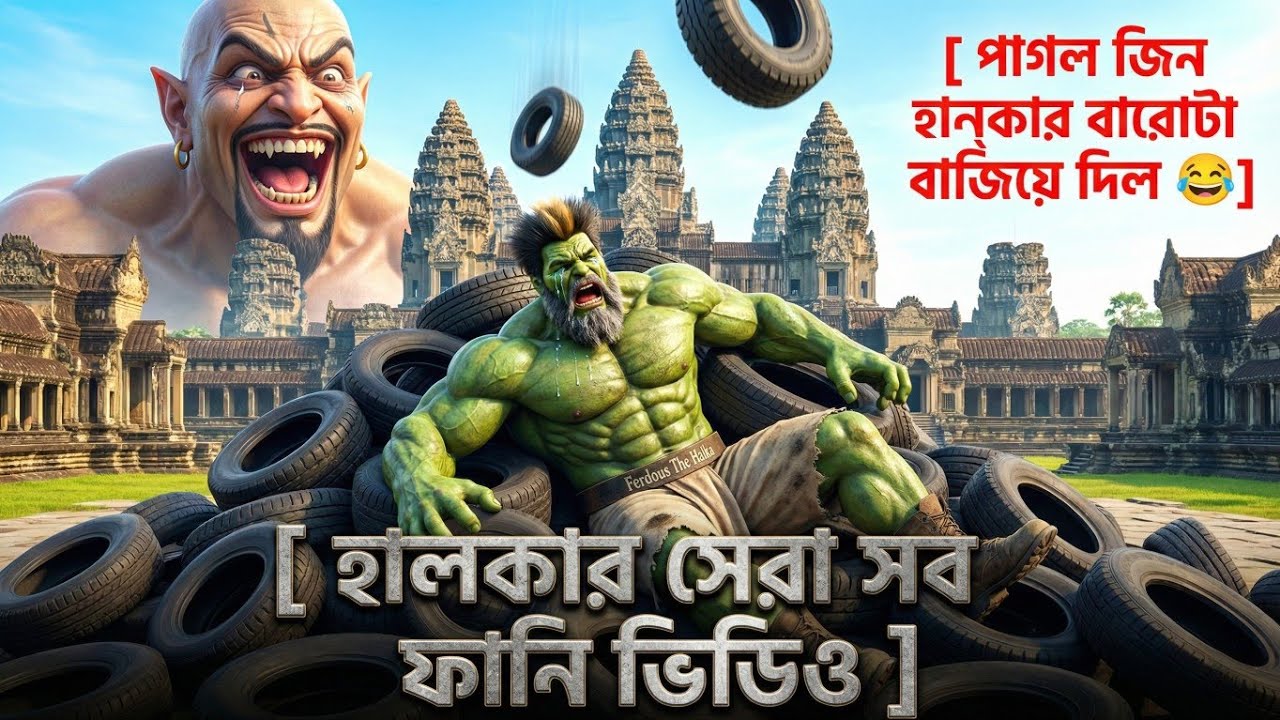 হাল্কার ৯টি সেরা হাসির গল্প! 🤣 | Halka Funny Cartoon video| Hulk Bangla| AI | Veo3 | Comedy | 