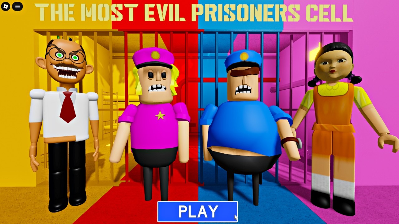 EVIL TEACHER VS POLICE COP VS POLICE GIRL VS SQUID GAME DOLL? OBBY Roblox Update All Bosses