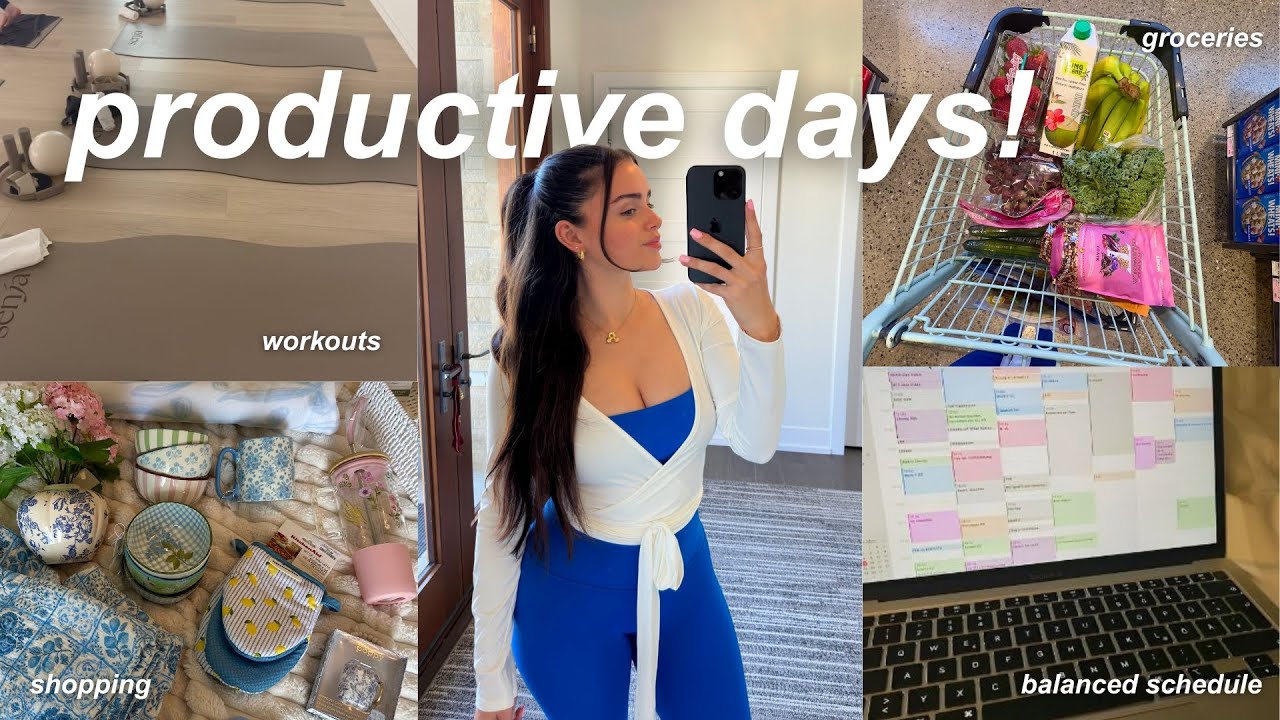 productive days in my life: realistic routines, workouts, hauls & life balance