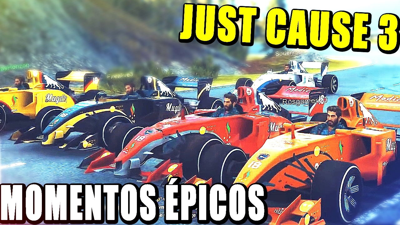 JUST CAUSE 3 MULTIPLAYER - CINCO F1 SON PELIGROSOS  | Gameplay Español