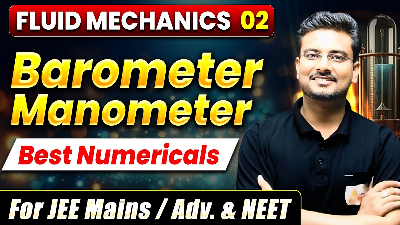 Barometer PYQ | Manometer PYQ | Fluid Mechanics Class 11 | Questions | JEE Mains | NEET | #neet #jee