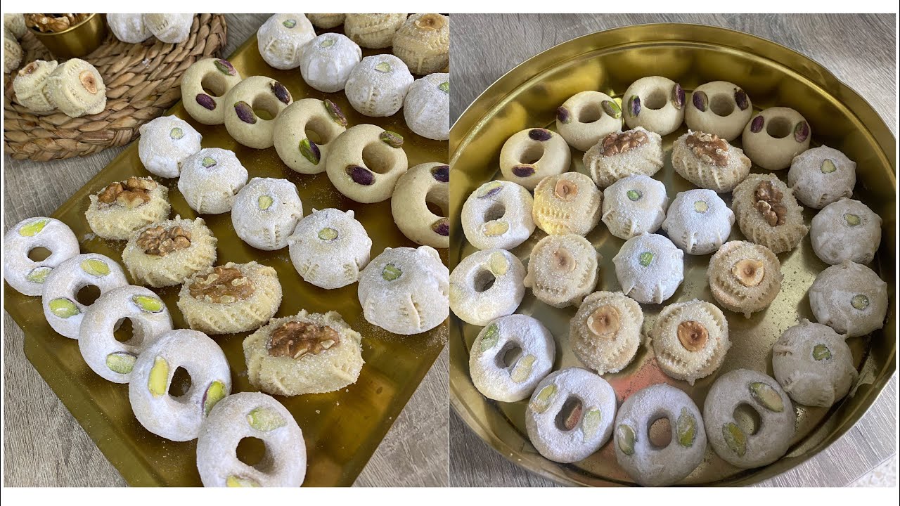 حلو  لوز 🇹🇳بعجينة واحدة تحصلت على طبق متنوع ب 6 أشكال ومذاقات مختلفة مع أسرار نجاح الوصفة وتشكيلها