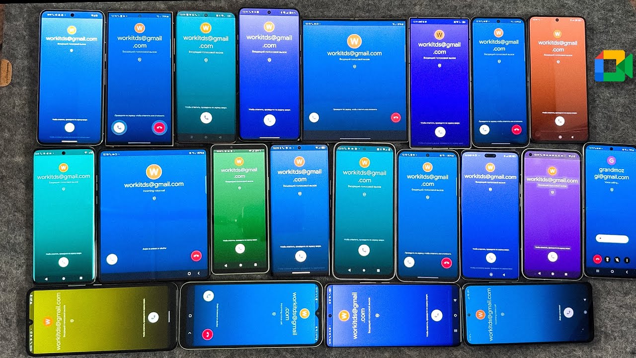 Google Meet - 21 Phones Incoming Calls Samsung, Xiaomi, Pixel, Nokia, Infinix, Nothing, Realme ...