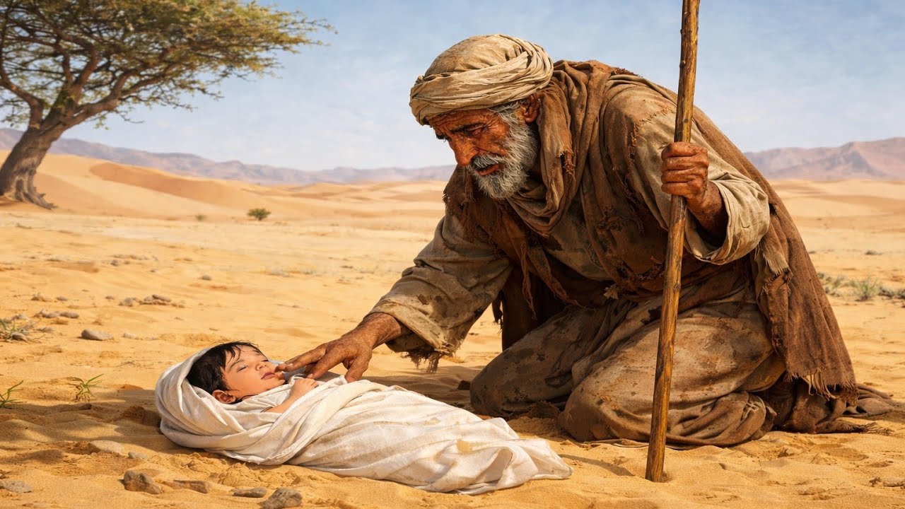 قصة المتسول الفقير الذي وجد طفلة رضيعة في صحراء  و اكتشف اشياء غربية و غيرت حياته الي ابد