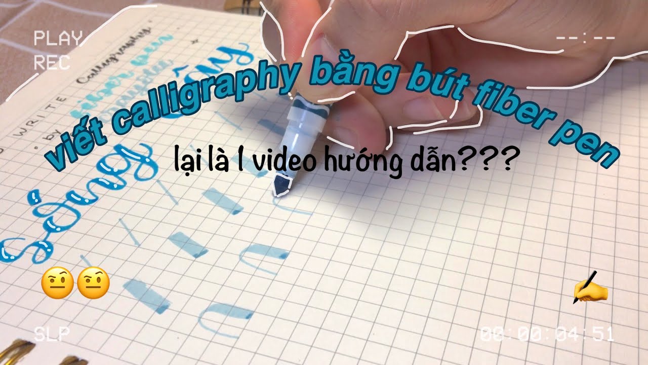 cách viết calligraphy bằng bút fiber pen / crayola