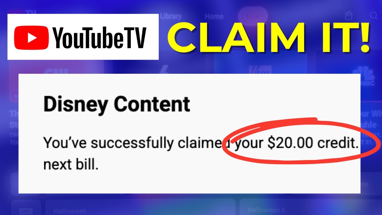 Don&rsquo;t Wait to Claim Your $20 YouTube TV Credit: Here's How to Do It Right Now!