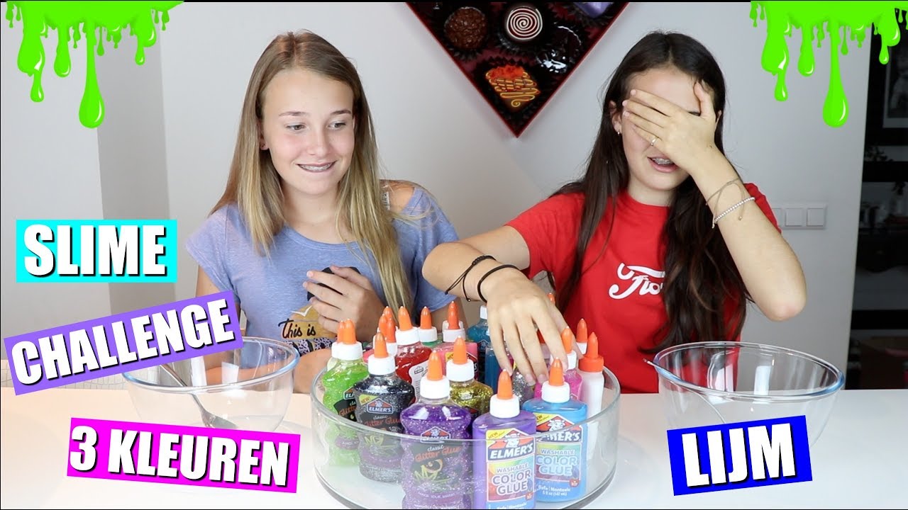 3 KLEUREN LIJM SLIJM CHALLENGE! | 3 COLORS OF GLUE SLIME CHALLENGE!