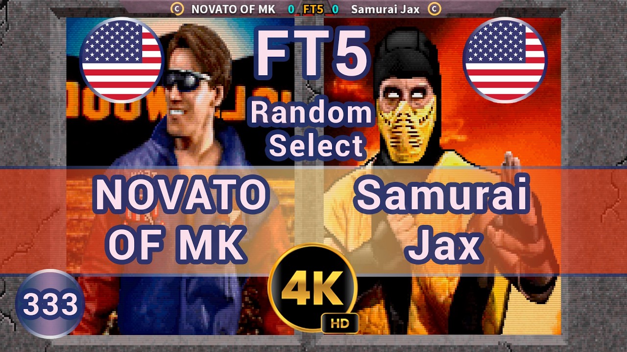 MK2 - 🇺🇸 NOVATO OF MK против Самурая Джакса 🇺🇸 FT5 /4K 60 FPS #mk2 #mortalkombat2 #team99hits #fi...