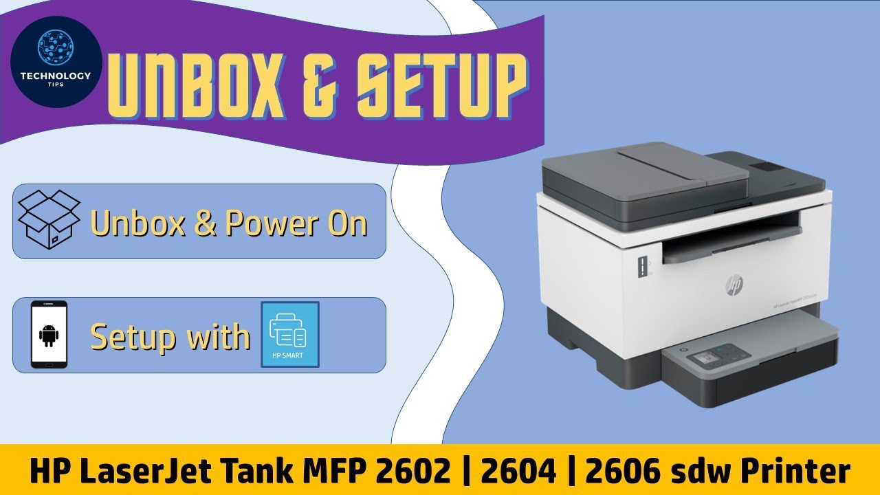 МФУ HP LaserJet Tank 2602 | 2604 | 2606 SDW: распаковка, подключение к сети и печать