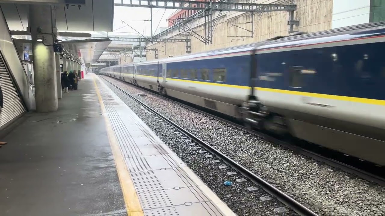 Incredible  373 Eurostar passing  Stratford international to Paris 