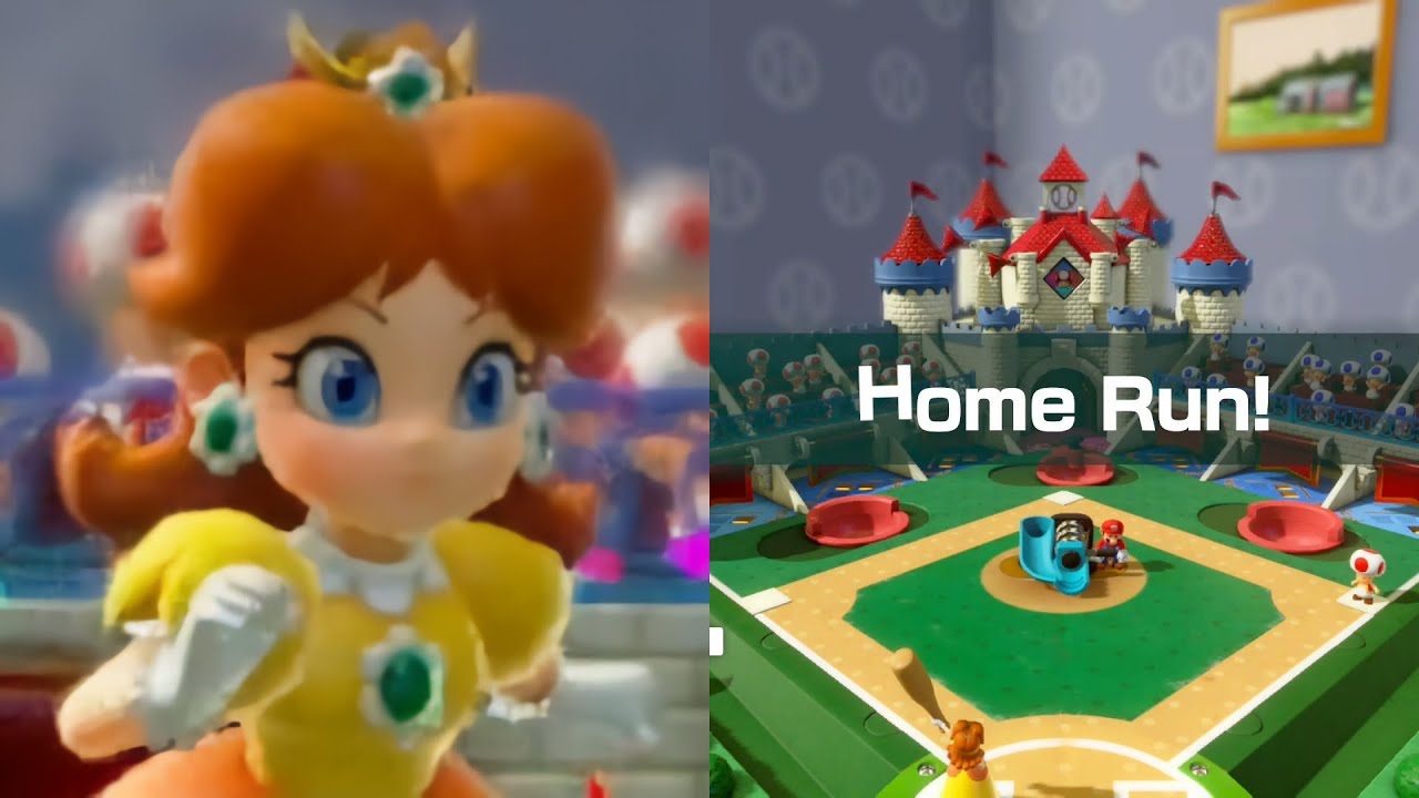 Super Mario Party Mini League Baseball Daisy vs Mario #24