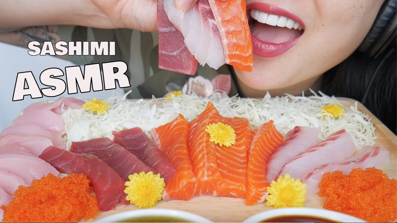 ASMR LAST SASHIMI PLATTER FROM JAPAN (EATING SOUNDS) NO TALKING | SAS-ASMR