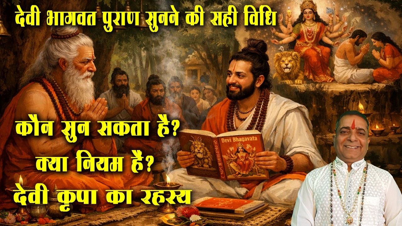 देवी भागवत पुराण सुनने की सही विधि | कौन सुन सकता है? क्या नियम हैं? | देवी कृपा का रहस्य