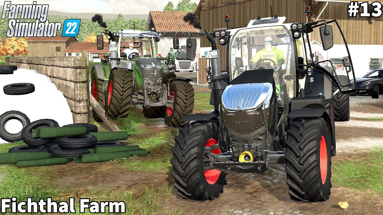 Compacting & Covering Silo, Soil Preparation & Spreading Slurry│Fichthal│FS 22│Timelapse#13