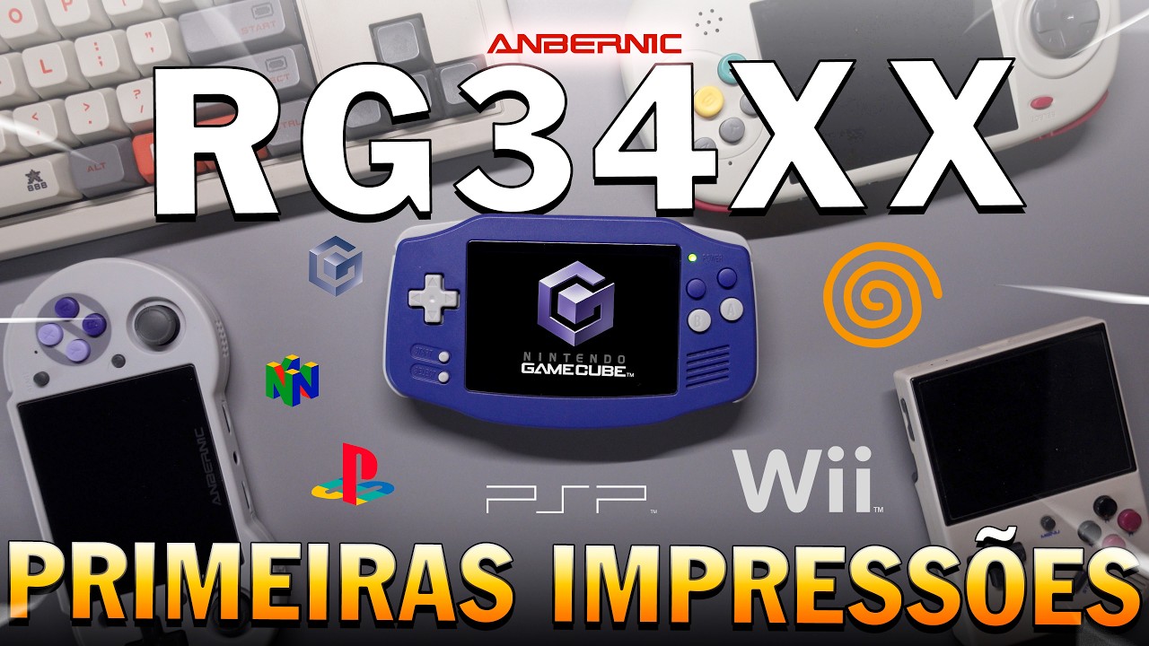 RG34xx rodando GAMECUBE! Melhor CONSOLE PORTÁTIL pra Game Boy Advance, PIOR pra todo o RESTO!
