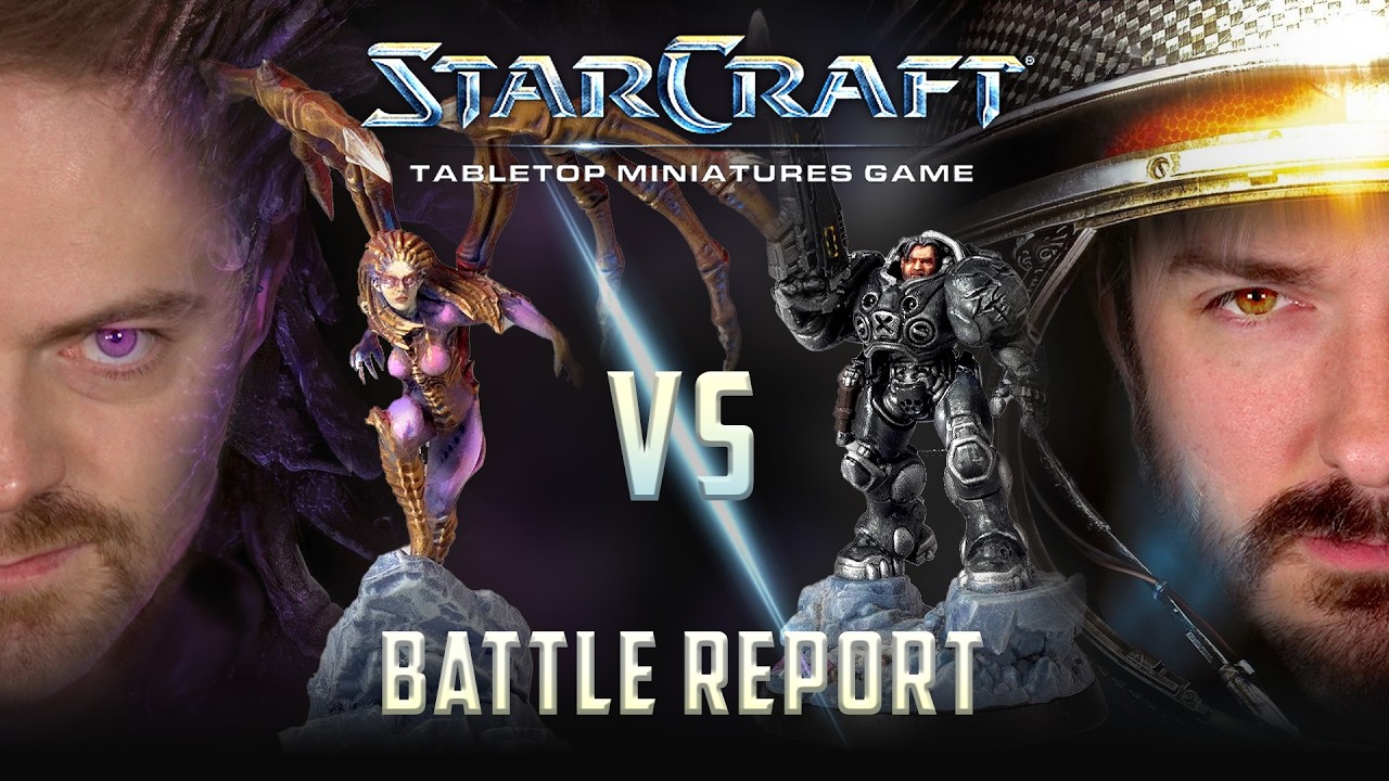Starcraft Miniatures Game - Full Playthrough - Tabletop Time Battle Report