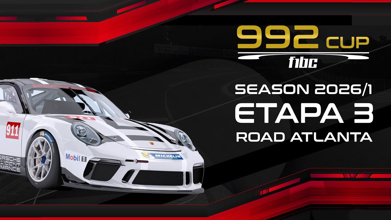 F1BC 992 Cup 2026/1 - 3ª Etapa em Road Atlanta