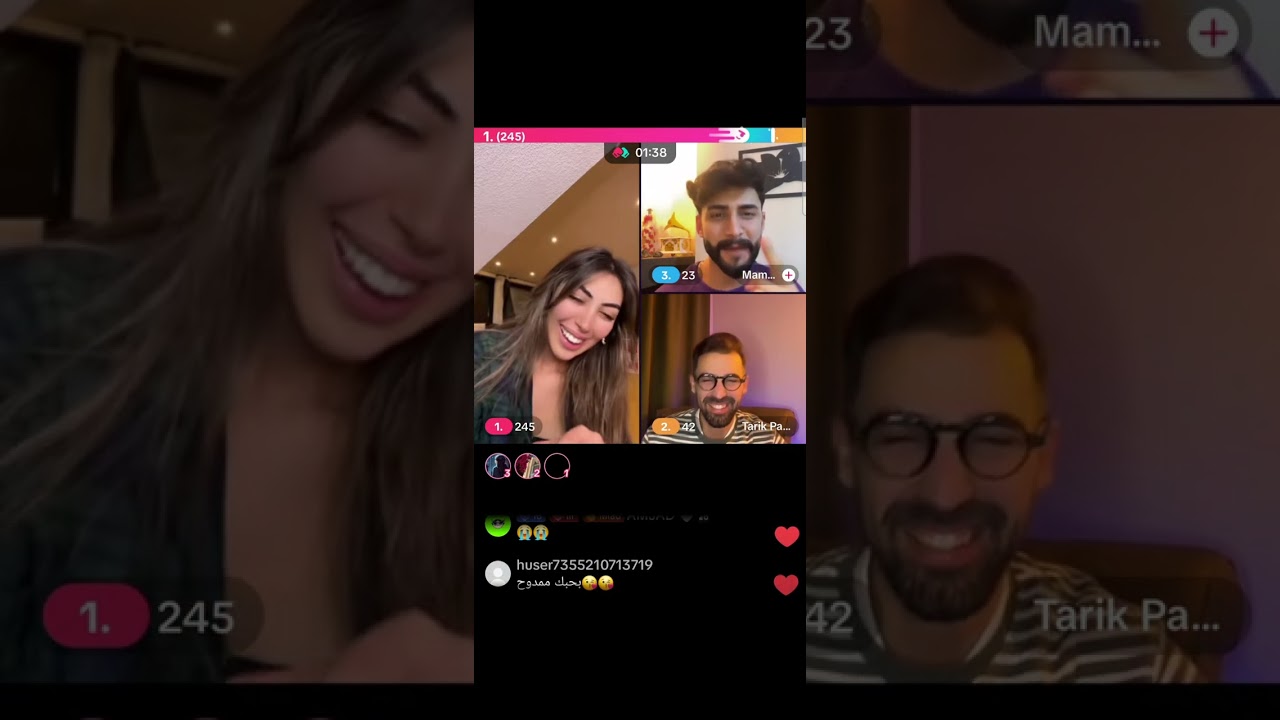 ميا ممدوح وطارق لايف