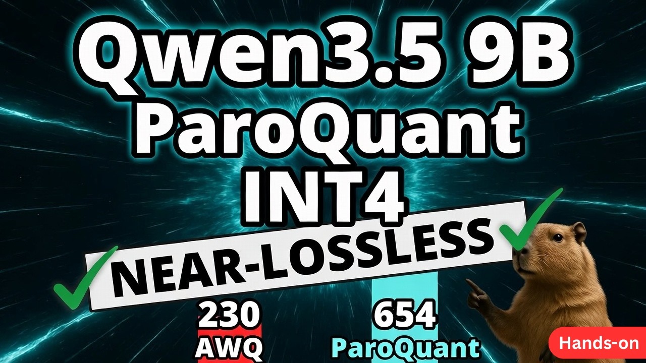 Qwen3.5 9B + ParoQuant - Улучшенное квантование INT4 для моделей рассуждений