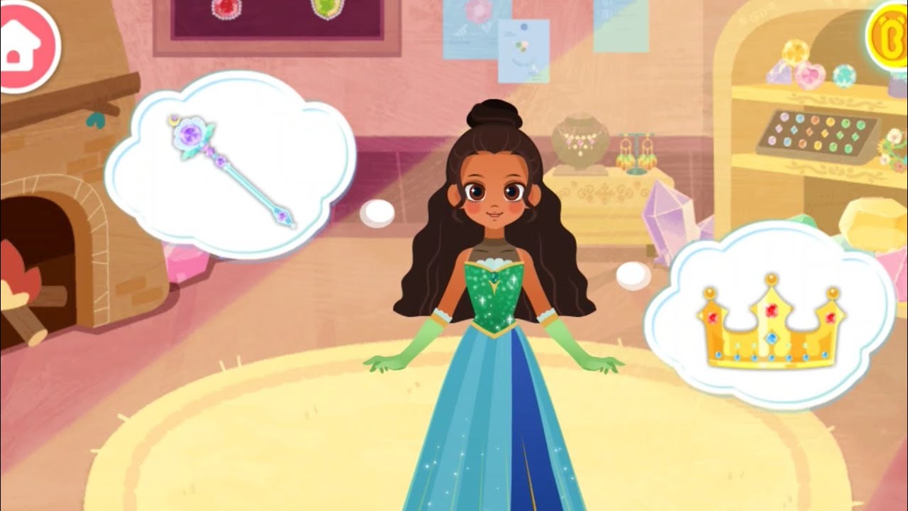 Little Panda's Princess Jewelry Design - Design crowns and jewelry for princesses | BabyBus Games
