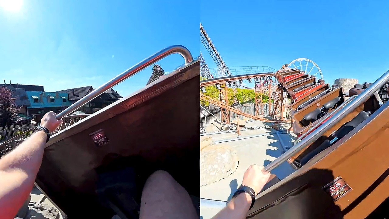 Draken Prz&oacute;d vs Tył - Energylandia 2025 (4K) (POV) (Zator, Polska) Insta360 X5