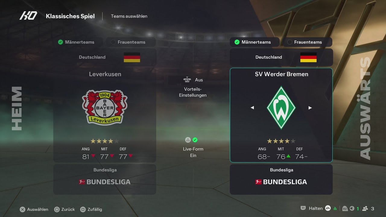 FC 26#018 19.Spieltag 25/26 Bayer 04 Leverkusen gegen SV Werder Bremen 24.01.26 