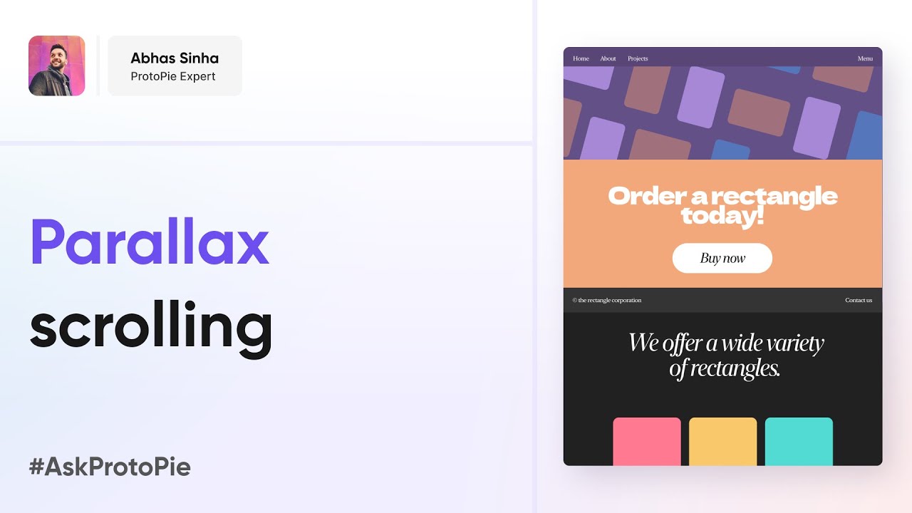 ProtoPie Tutorial | Web Design Series #6 Parallax Scrolling