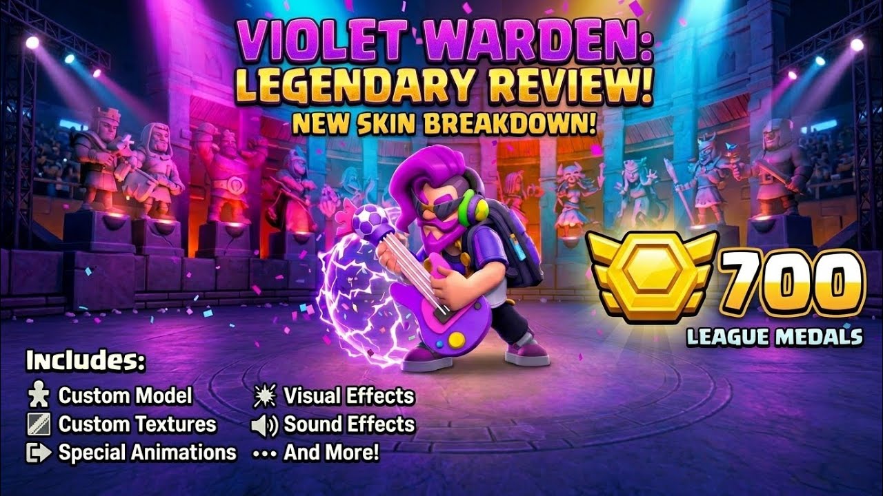 DON'T Waste 700 League Medals! 😰 Violet Half-Time Warden Skin Review (Worth It?)| by spyder spike