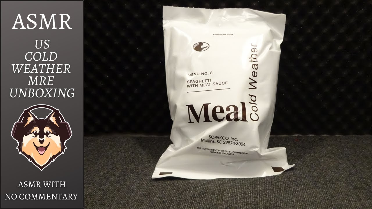 ASMR - US cold Weather MRE unboxing ( No commentary )